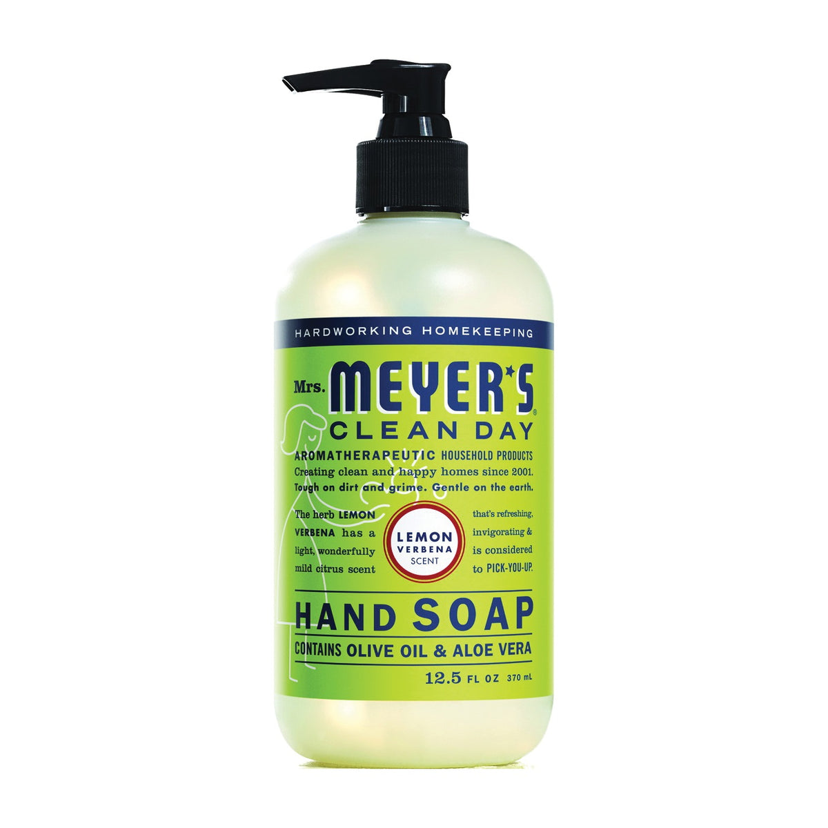 Mrs. Meyer&#39;s 12104 Hand Soap, Liquid, Lemon Verbena, 12.5 oz Bottle
