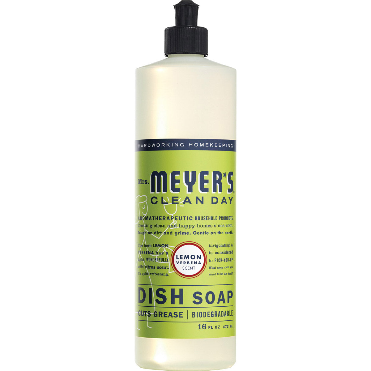 Mrs. Meyer&#39;s 12103 Dish Soap, 16 oz, Liquid, Citrus, White