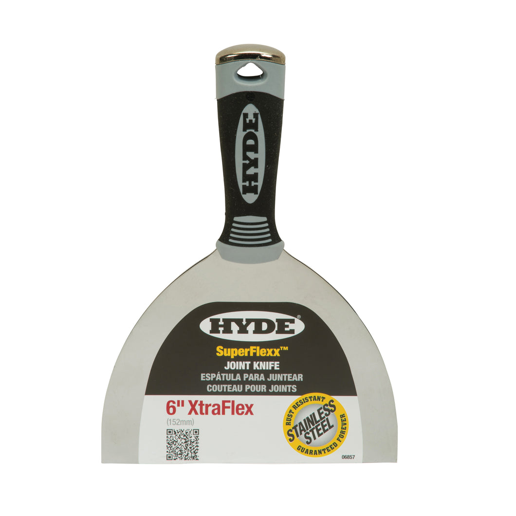 HYDE 06857 Joint Knife, 6 in W Blade, Stainless Steel Blade, Flexible Blade