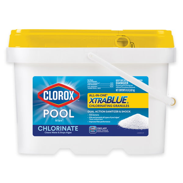 Clorox 23006CLX Chlorinating Granules, 6 lb, Granular, Chlorine, White