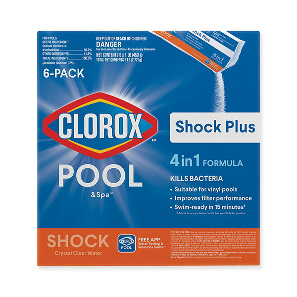 Clorox POOL & Spa Shock XtraBlue 32006CLX Pool Chemical, 1 lb Bottle, Granular, Chlorine, White
