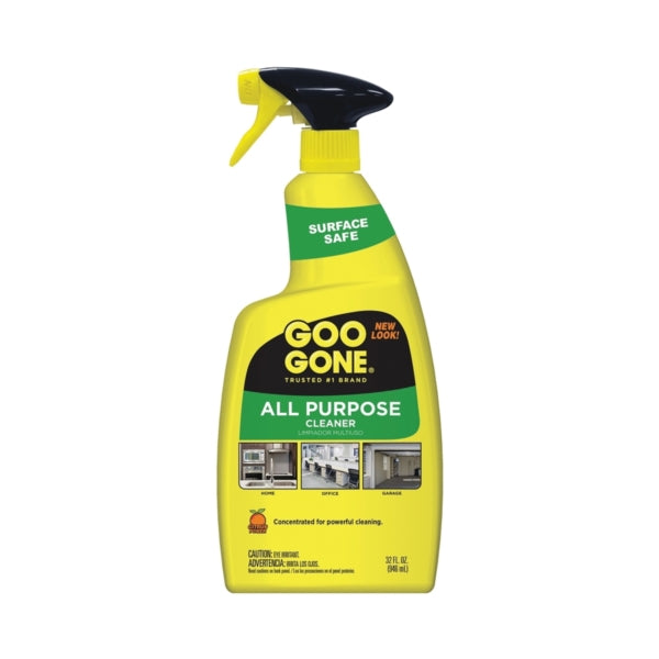 Goo Gone 2195 All-Purpose Cleaner, 32 oz Spray Bottle, Liquid, Citrus, Clear