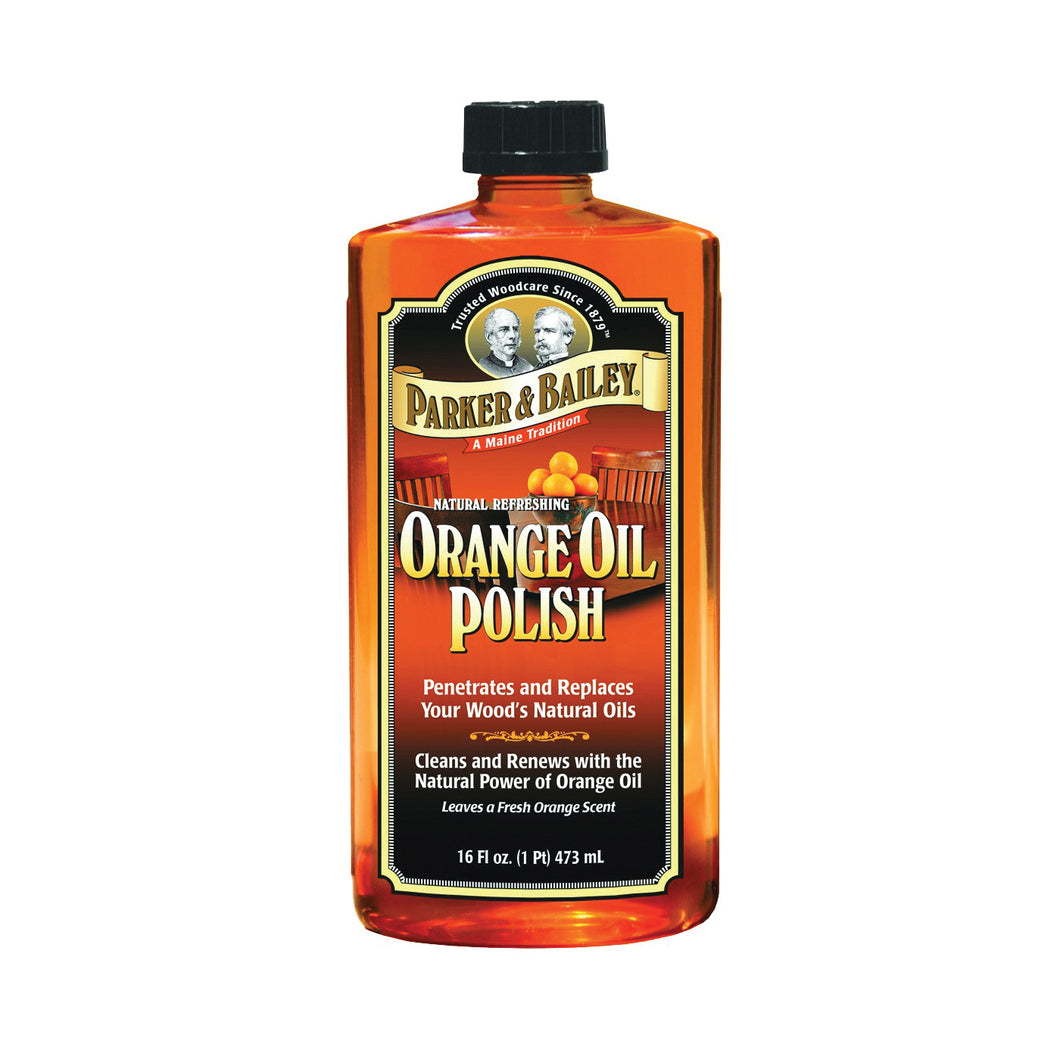 Parker & Bailey 510677 Oil Polish, 16 oz, Light Orange, Liquid, Orange