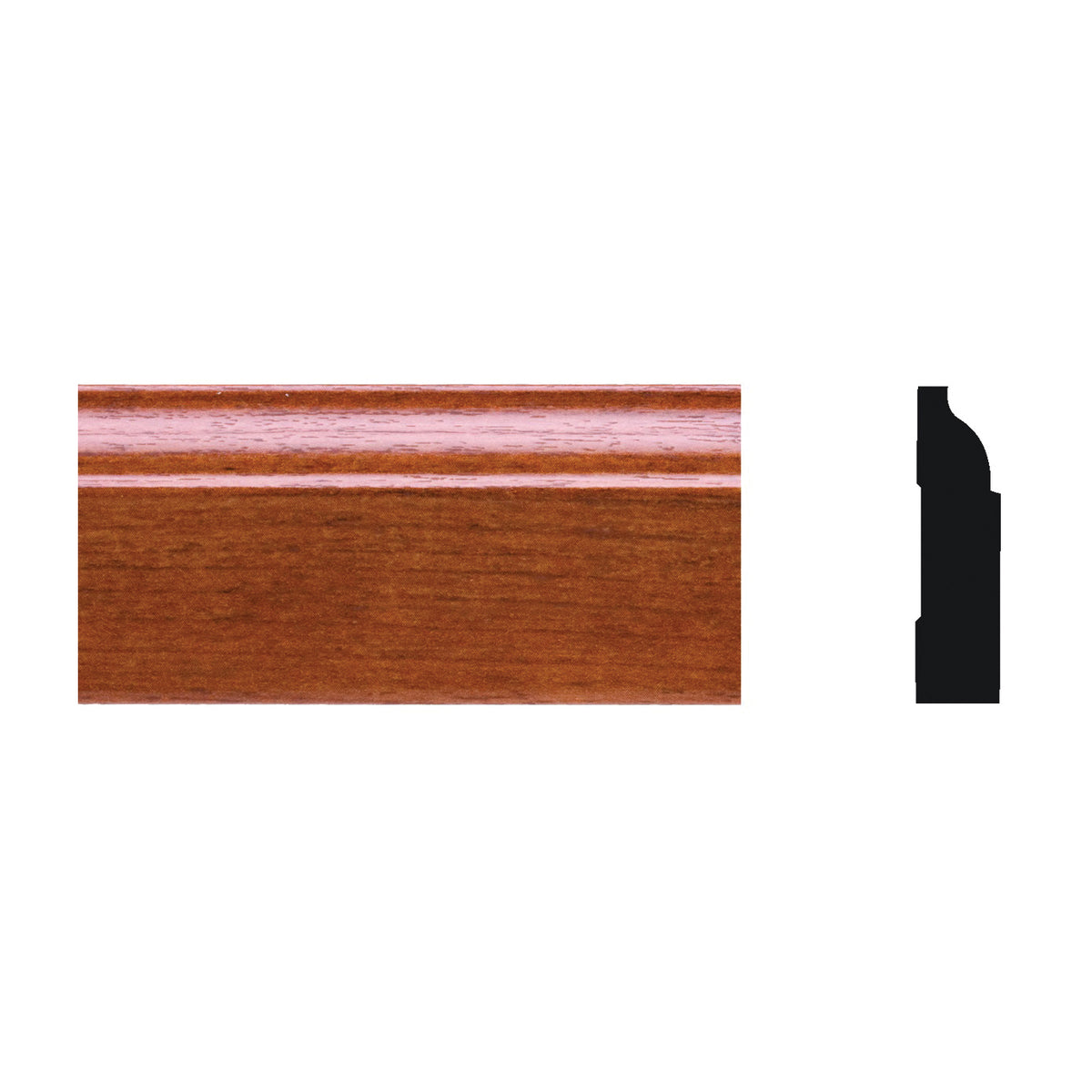 Royal 5074754 Interior Colonial Stop Moulding, 7 ft L, 3/8 in W, Cellular PVC, Gunstock, Woodgrain