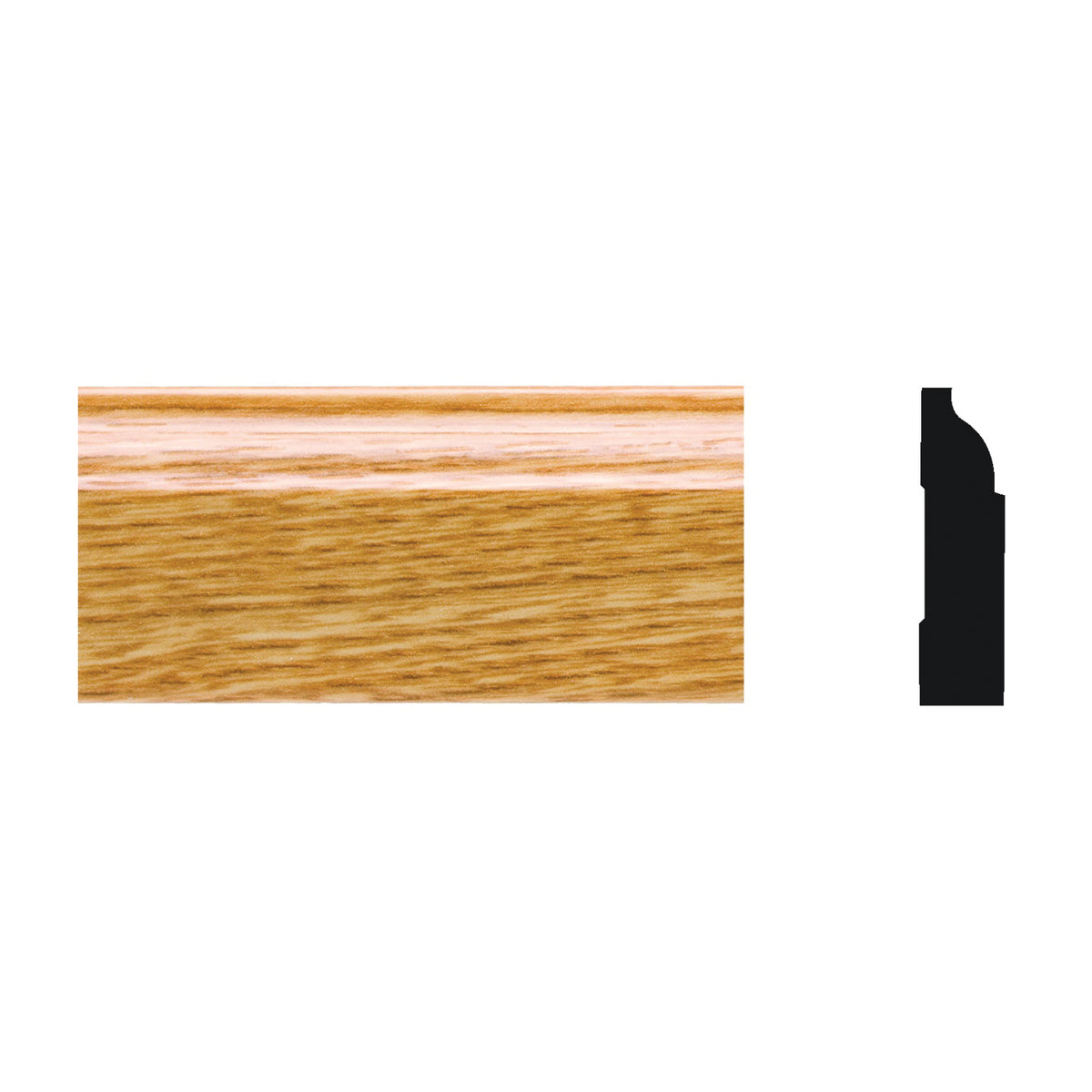 Royal 5074666 Interior Colonial Stop Moulding, 7 ft L, 3/8 in W, Cellular PVC, Imperial Oak, Woodgrain