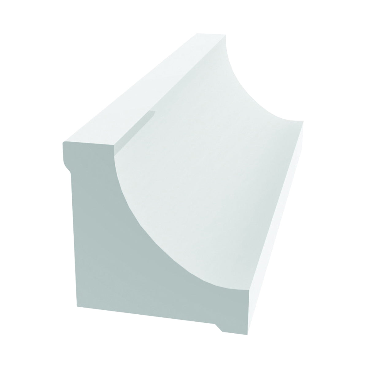 Royal 5073161 Cove Moulding, 12 ft L, 3/4 in W, PVC, White