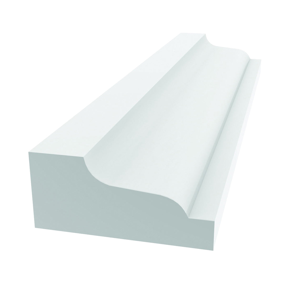 Royal 5101425 Shingle Moulding, 12 ft L, 11/16 in W, Cellular PVC, White