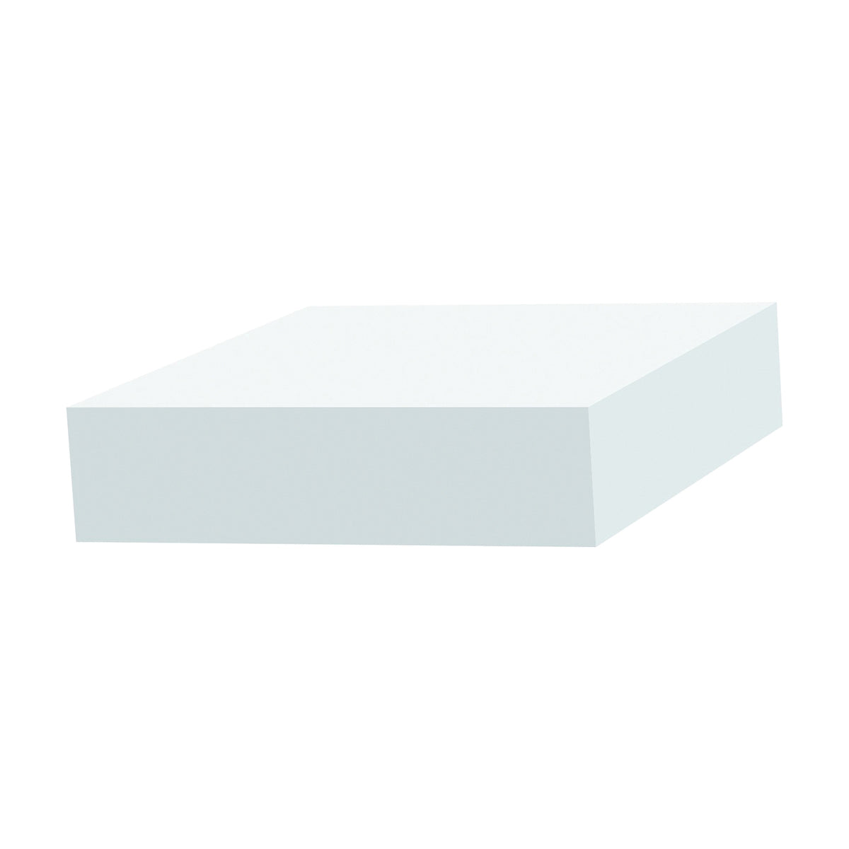 Royal 5103228 Trim Plank Moulding, 12 ft L, 1 in W, Cellular PVC, White