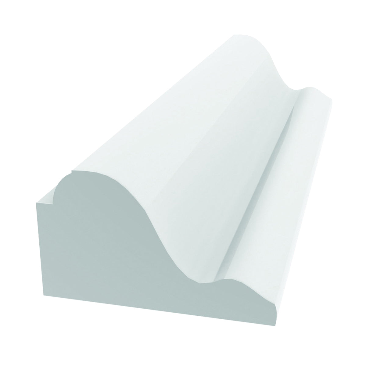 Royal 5495090 Base Cap Moulding, 12 ft L, 11/16 in W, Cellular PVC, White