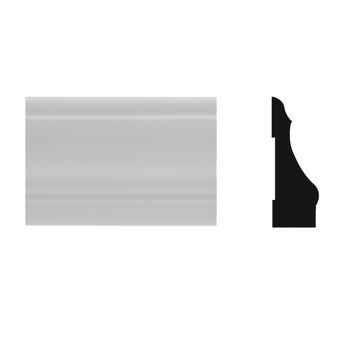 Royal 5074261 Colonial Casing, 7 ft L, 9/16 in W, Cellular PVC, White, Woodgrain