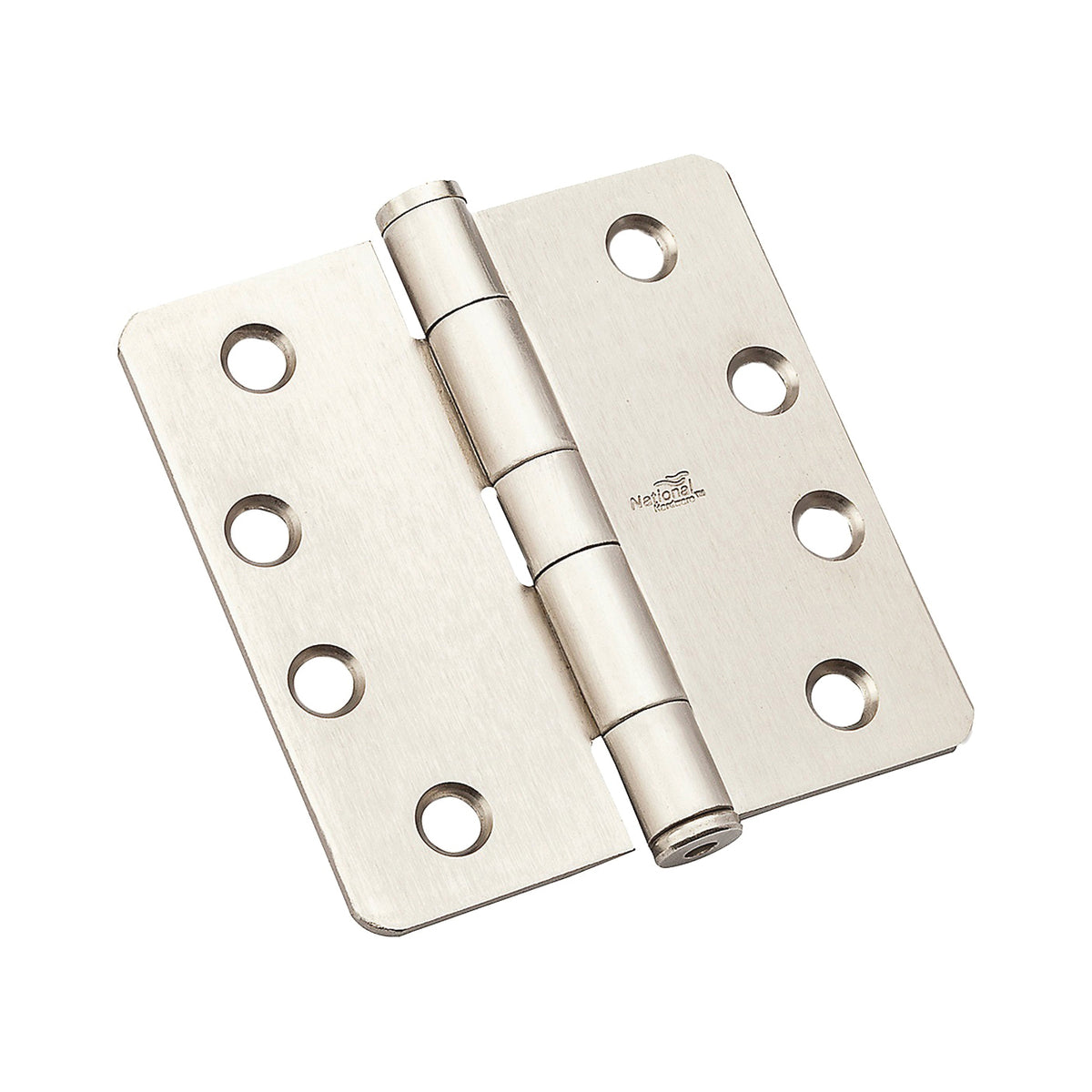 National Hardware DPB179RC Series N236-146 Template Hinge, 4 in H Frame Leaf, Steel, Nickel, Removable Pin, 85 lb