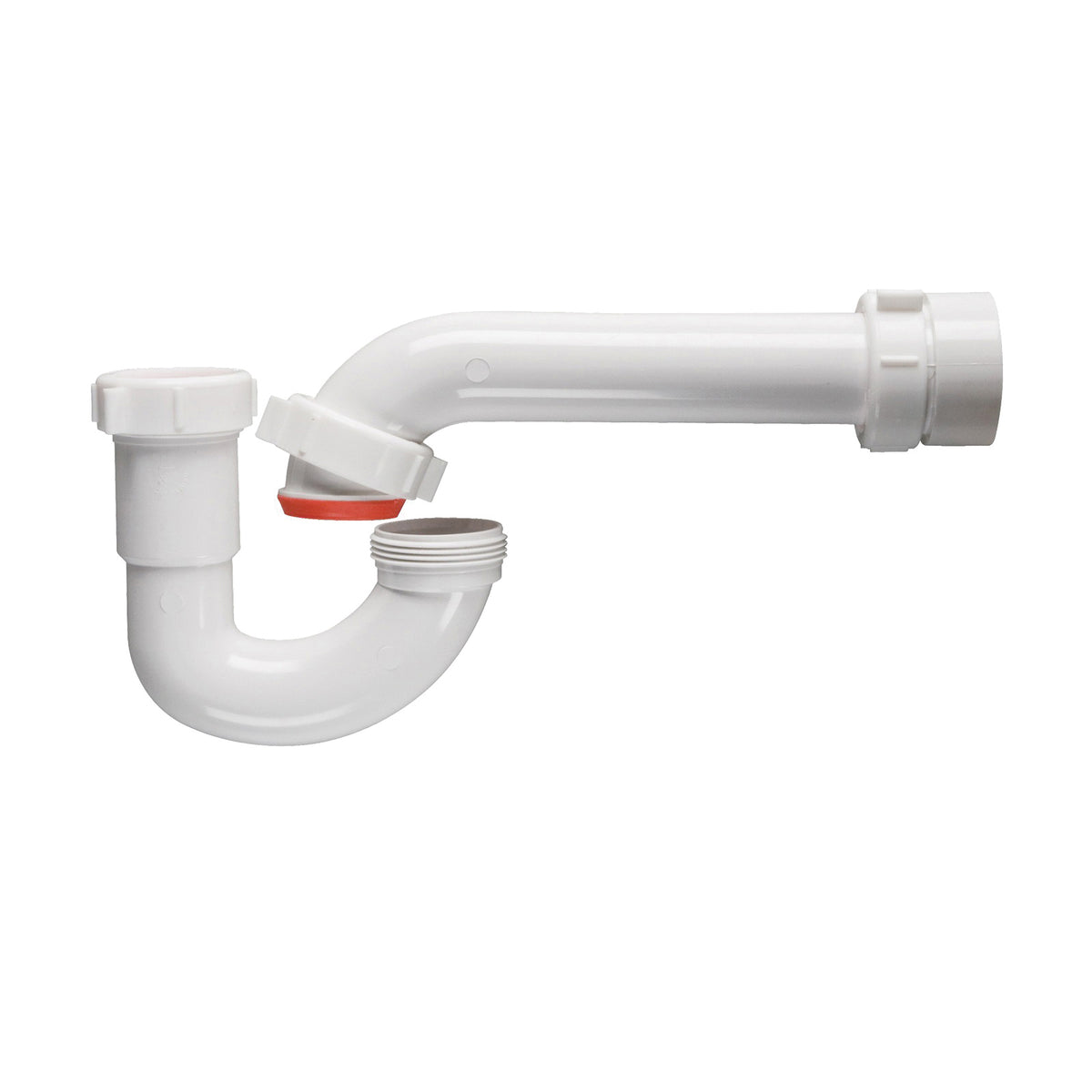 Plumb Pak 400PVCK P-Trap, 1-1/2 in, PVC, White