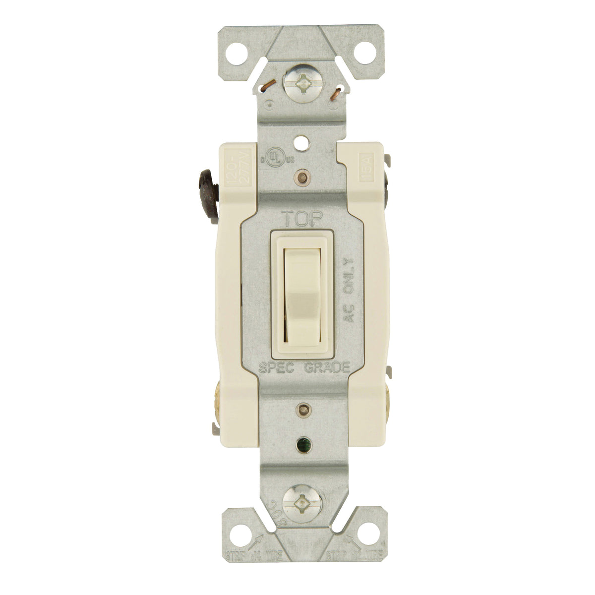 Eaton Wiring Devices 1242-7LA-BOX Toggle Switch, 15 A, 120 V, 4 -Position, Lead Wire Terminal, Light Almond