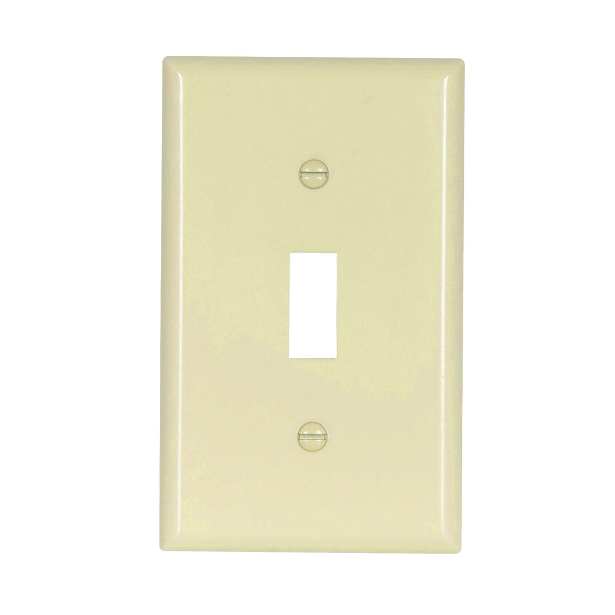 Eaton Wiring Devices 2134LA-BOX Wallplate, 4-1/2 in L, 2-3/4 in W, 1 -Gang, Thermoset, Light Almond, High-Gloss