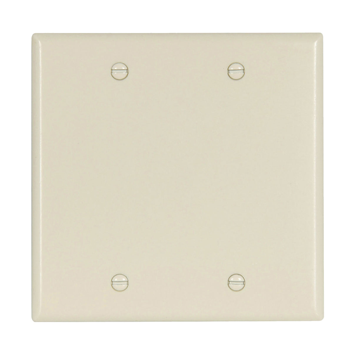 Eaton Cooper Wiring 2137LA-BOX Wallplate, 4-1/2 in L, 4.56 in W, 0.08 in Thick, 2 -Gang, Thermoset, Light Almond