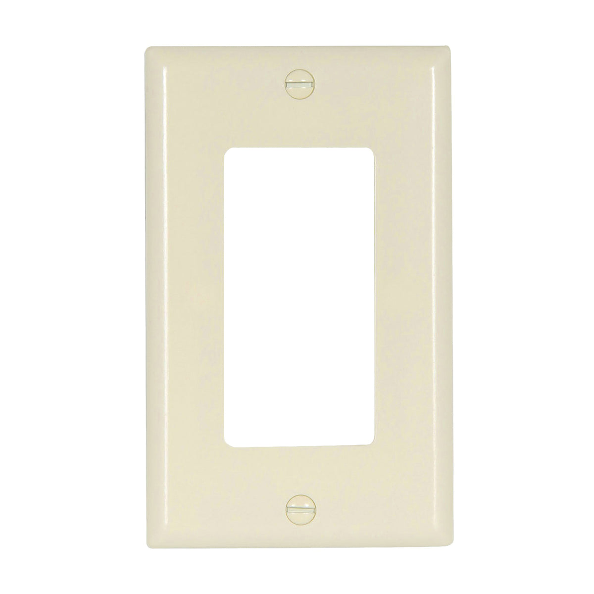 Eaton Wiring Devices 2151LA-BOX Wallplate, 4-1/2 in L, 2-3/4 in W, 1 -Gang, Thermoset, Light Almond, High-Gloss