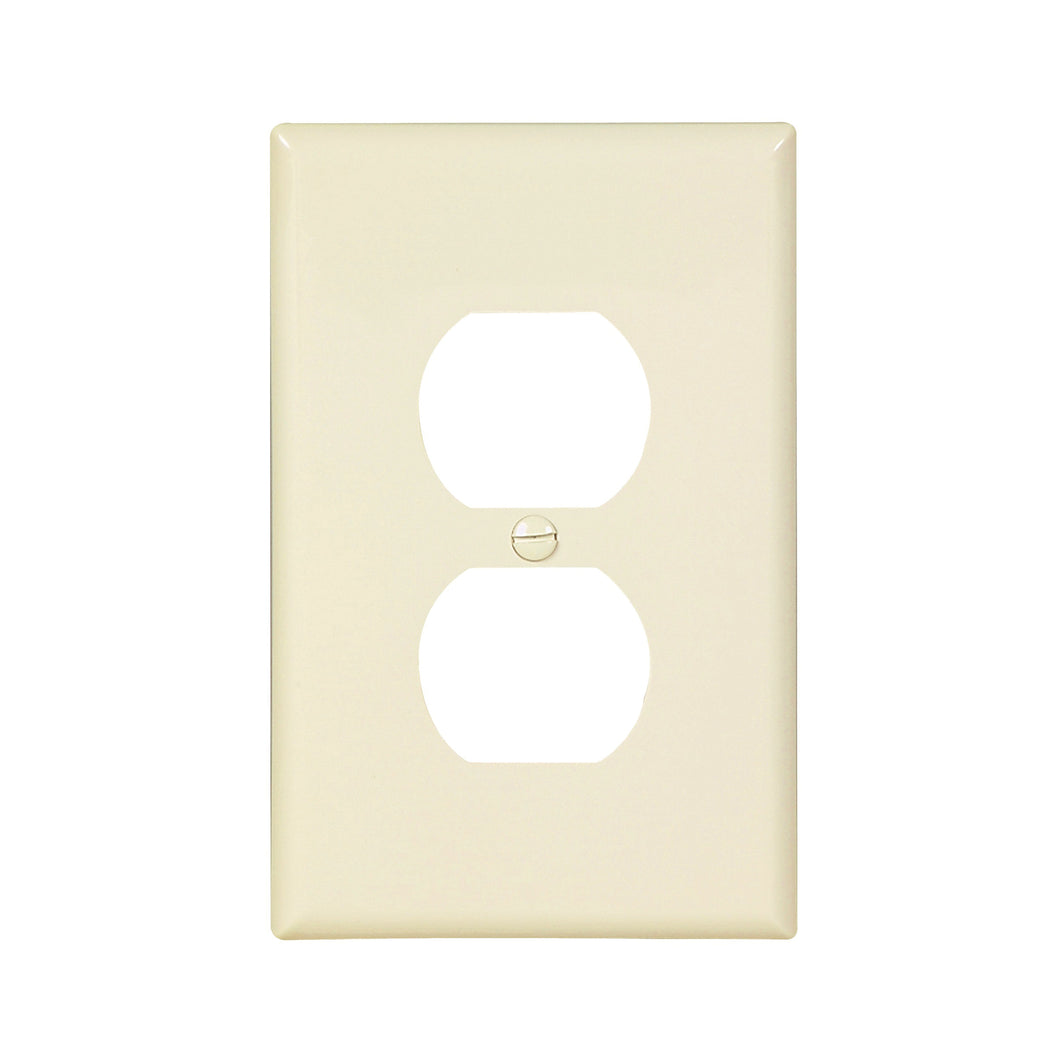 Eaton Wiring Devices PJ8LA Single and Duplex Receptacle Wallplate, 4-7/8 in L, 3-1/8 in W, 1 -Gang, Polycarbonate