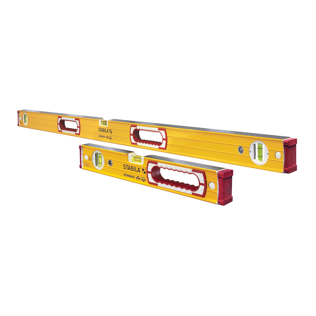 Stabila 37816 Beam Level Set, 5-Vial, Aluminum, Yellow