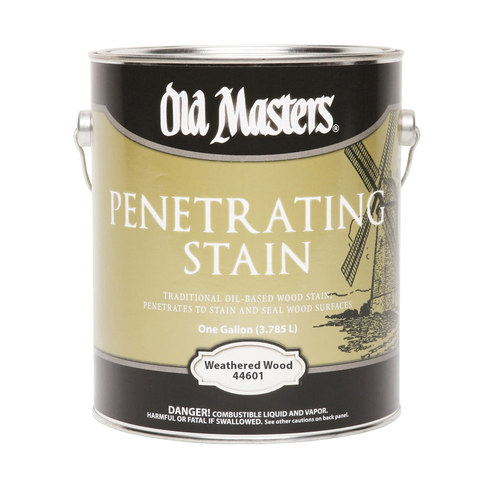 Old Masters 44601 Penetrating Stain, Weathered Wood, Liquid, 1 gal
