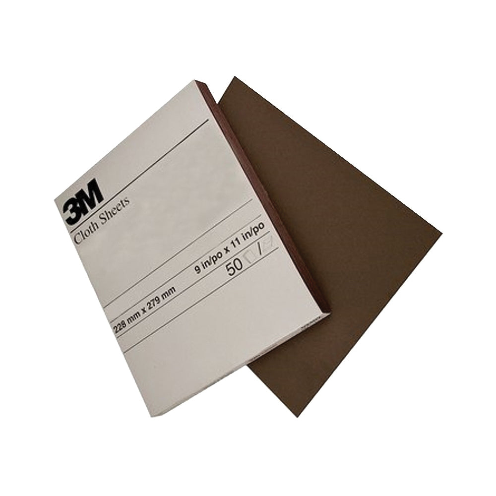 3M 02431 Sandpaper Sheet, 11 in L, 9 in W, Fine, Aluminum Oxide Abrasive, Cloth Backing