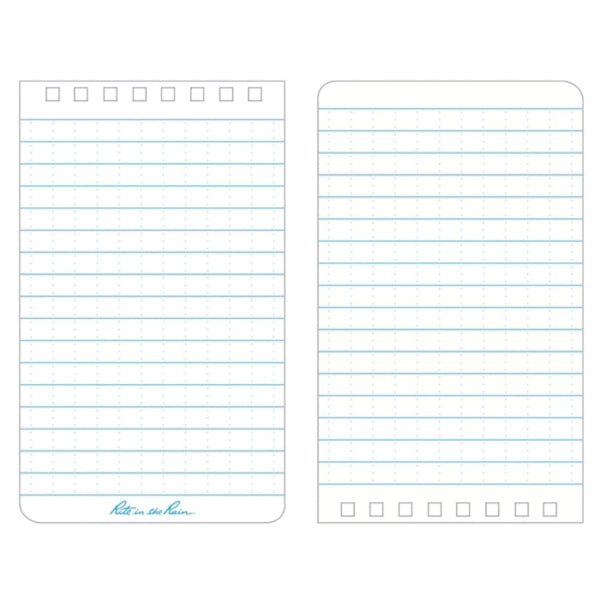 Rite in the Rain 135 Pocket Notebook, 3 x 5 in Sheet, 50-Sheet, White Sheet, Top Spiral Binding