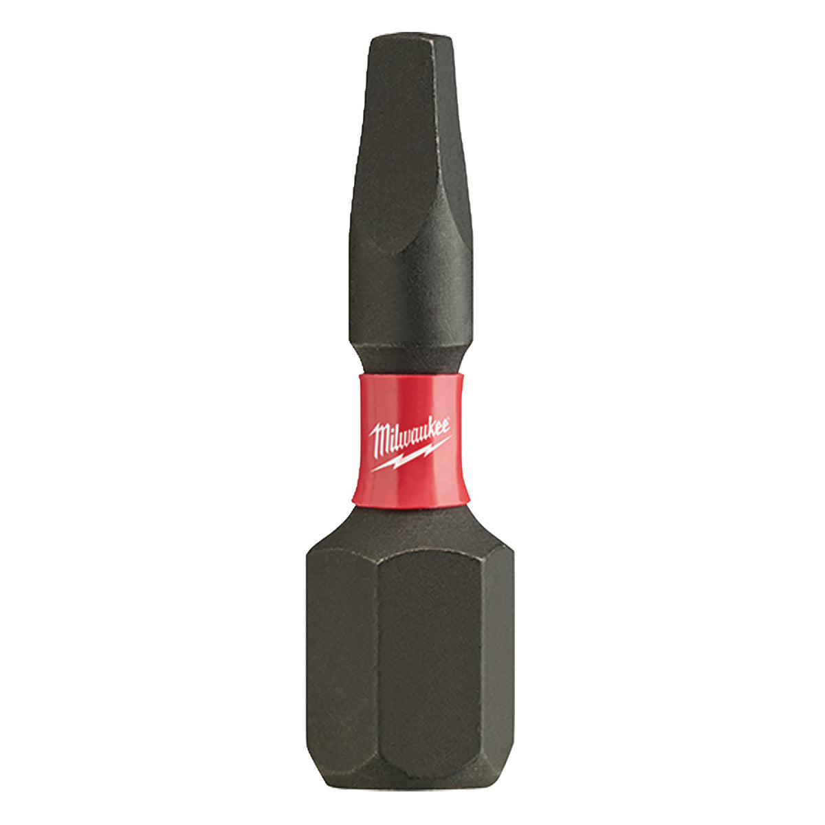 Milwaukee SHOCKWAVE 48-32-4761 Insert Bit, #1 Drive, Square Recess Drive, 1/4 in Shank, Hex Shank, 1 in L, Steel
