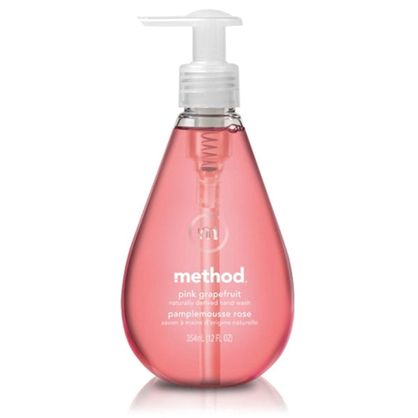 method 39 Gel Hand Wash, Gel, Pink, Pink Grapefruit, 12 oz Bottle