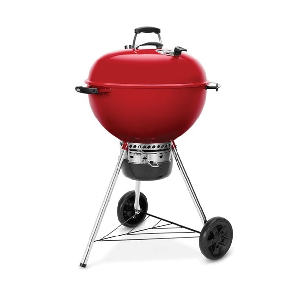 Weber Original Kettle 14615001 Premium Charcoal Grill, 363 sq-in Primary Cooking Surface, Red, Steel Body