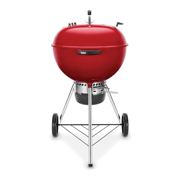 Weber Original Kettle 14615001 Premium Charcoal Grill, 363 sq-in Primary Cooking Surface, Red, Steel Body