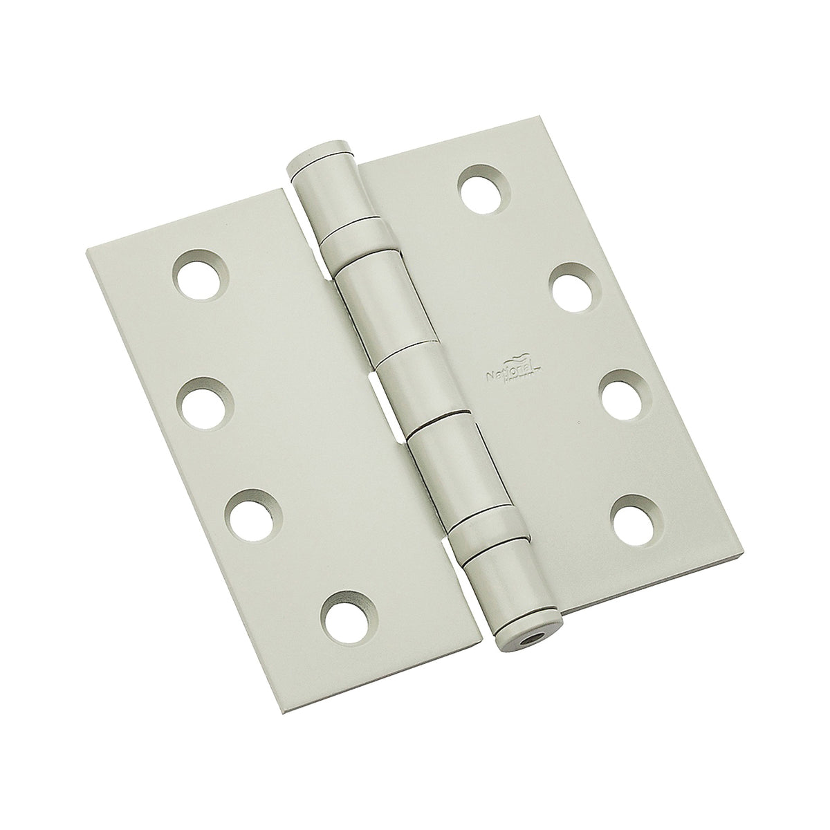 National Hardware 179 Series N236-100 Ball Bearing Hinge, 4 in H Frame Leaf, Steel, Prime Coat, Non-Removable Pin, 41 lb