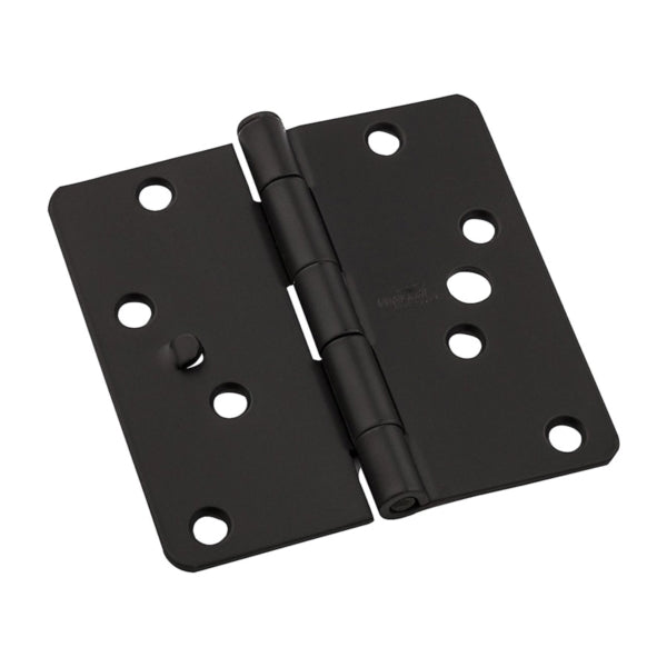 National Hardware 512RC Series N830-416 Door Hinge, 4 in H Frame Leaf, Steel, Oil-Rubbed Bronze, Flush, Removable Pin