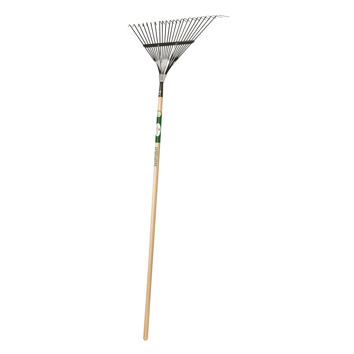 Landscapers Select 34585 Lawn/Leaf Rake, Steel Tine, 22-Tine, Wood Handle, 54 in L Handle