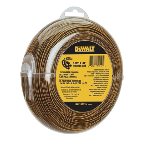 DeWALT DWO1DT915 Trimmer Line, 0.095 in Dia, 144 ft L