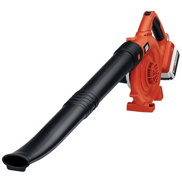 Black+Decker LSW36 Sweeper, 2.6 Ah, 36 V Battery, Lithium-Ion Battery, 120 cfm Air, 60 min Run Time, Black/Orange