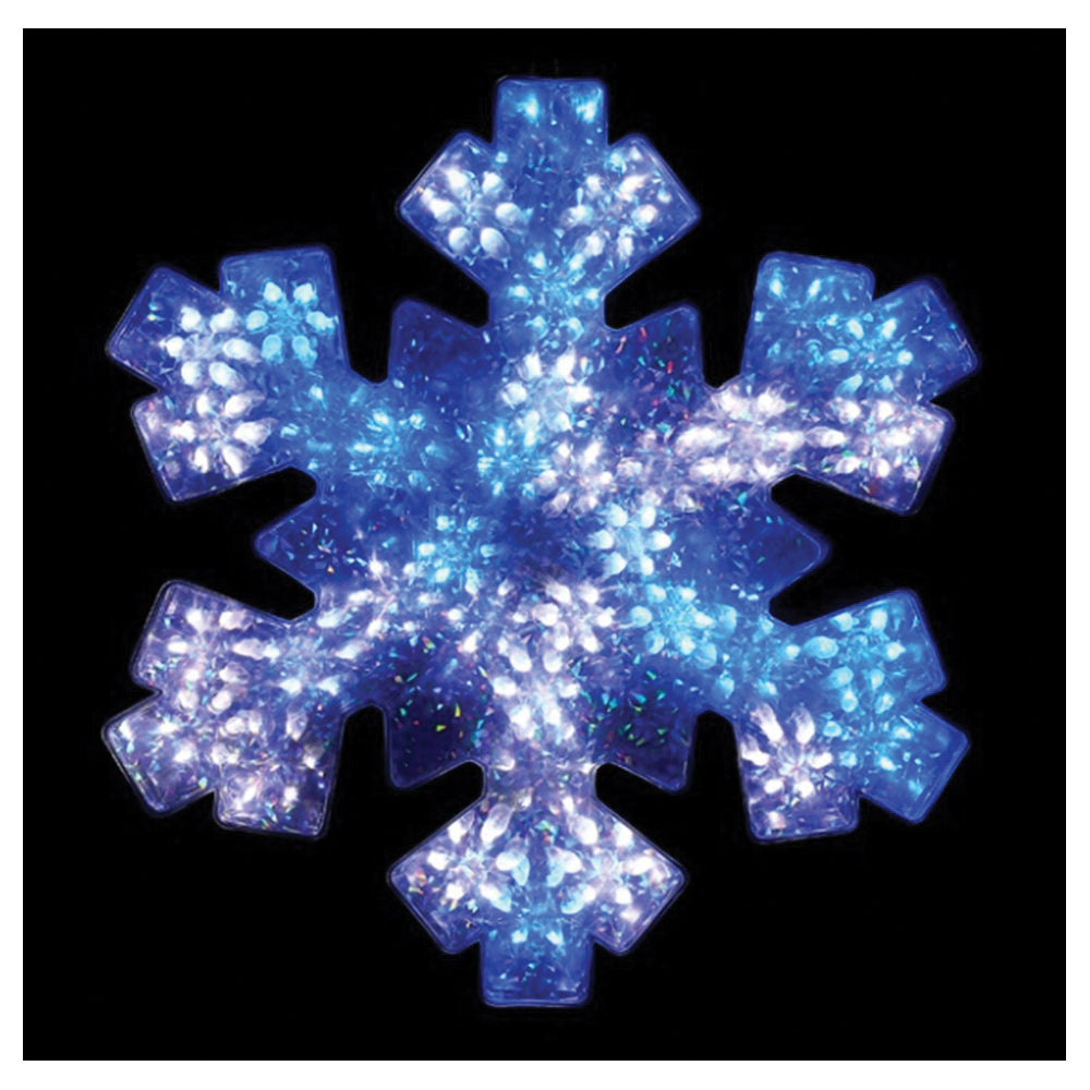 Hometown Holidays 57305 Motion Snowflake, 19 in W, Blue/White, LED Bulb
