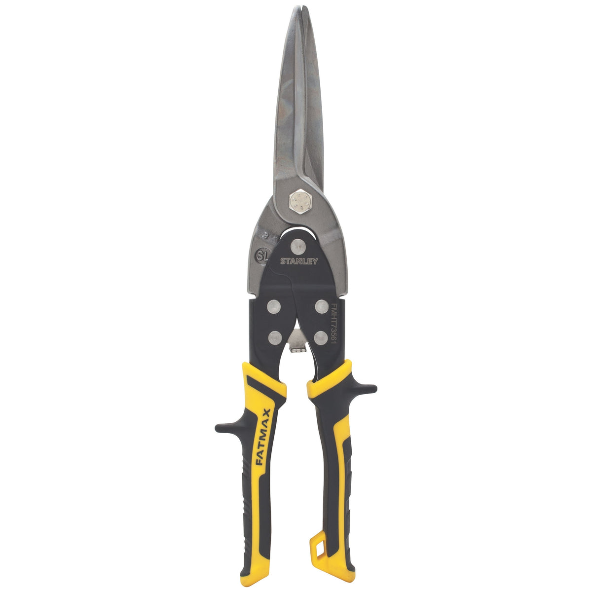 STANLEY FMHT73561/14-566 Aviation Snip, 13 in OAL, 3-9/5 in L Cut, Straight Cut, Alloy Steel Blade, Cushion-Grip Handle