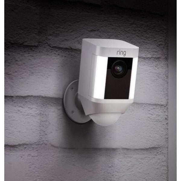 Ring 8SB1S7-WEN0 Spotlight Camera, 140 deg View, 1080 pixel Resolution, Night Vision: 15 to 60 ft, White