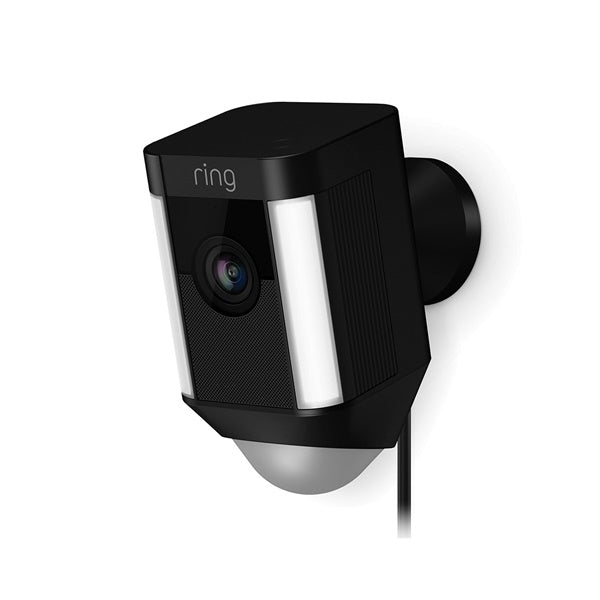 Ring 8SH1P7-BEN0 Wired Spotlight Camera, 140 deg View, 1080 pixel Resolution, Night Vision: 15 to 60 ft, Black