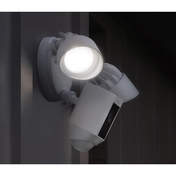 Ring 88FL000CH000 Security Camera with Flood Light, 270 deg View, 1080 pixel Resolution, White, Wall Mounting