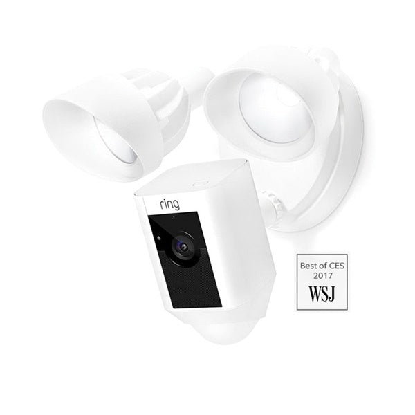 Ring 88FL000CH000 Security Camera with Flood Light, 270 deg View, 1080 pixel Resolution, White, Wall Mounting