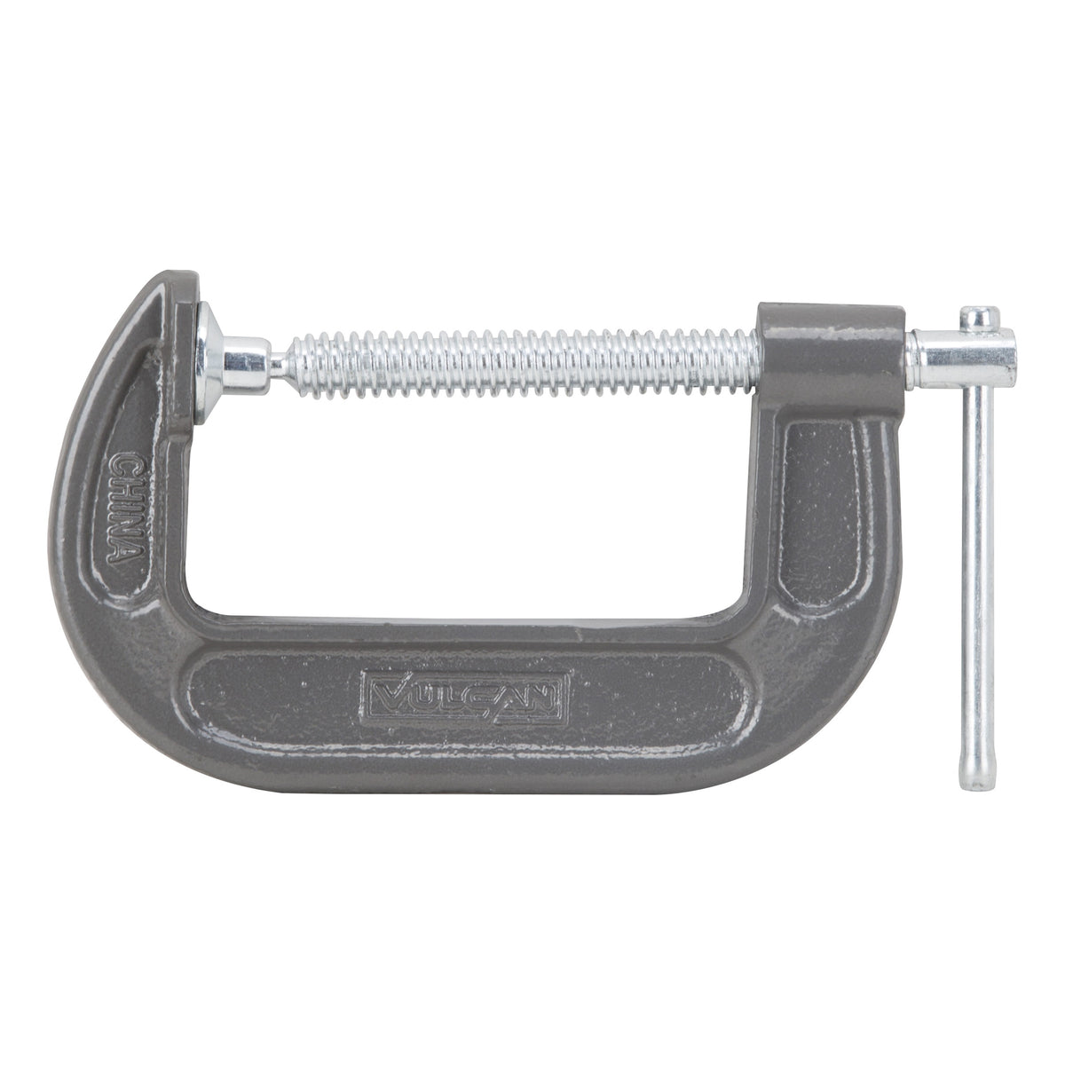 Vulcan JL27363 C-Clamp, 4 in Max Opening Size, 1-3/4 in D Throat, Steel Body, Gray Body
