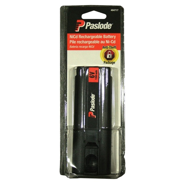Paslode 404717 Rechargeable Battery, 6 V Battery, 2 Ah, Ni-Cd, Black