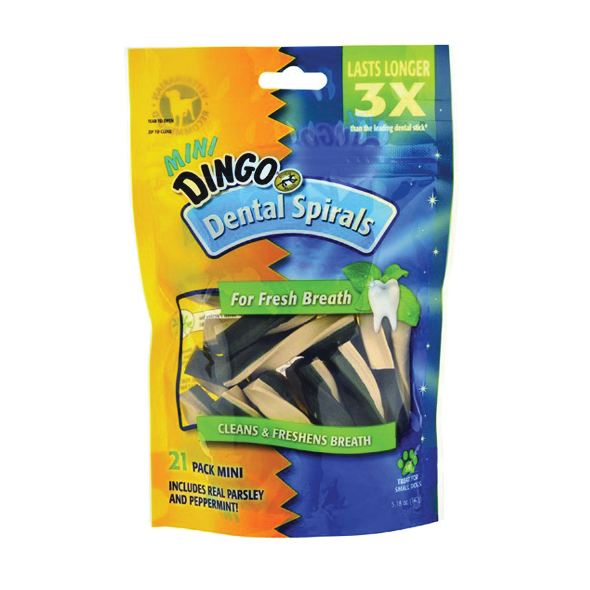 Dingo DN-99158PDQ Dog Dental Treat, Parsley Flavor