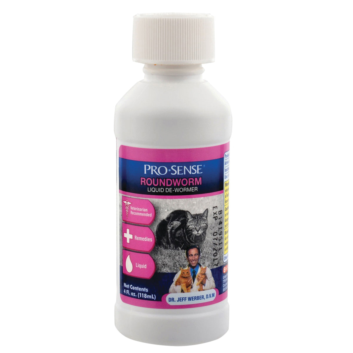 ProSense P-87052 Cat Liquid Dewormer, Liquid, 4 oz Bottle