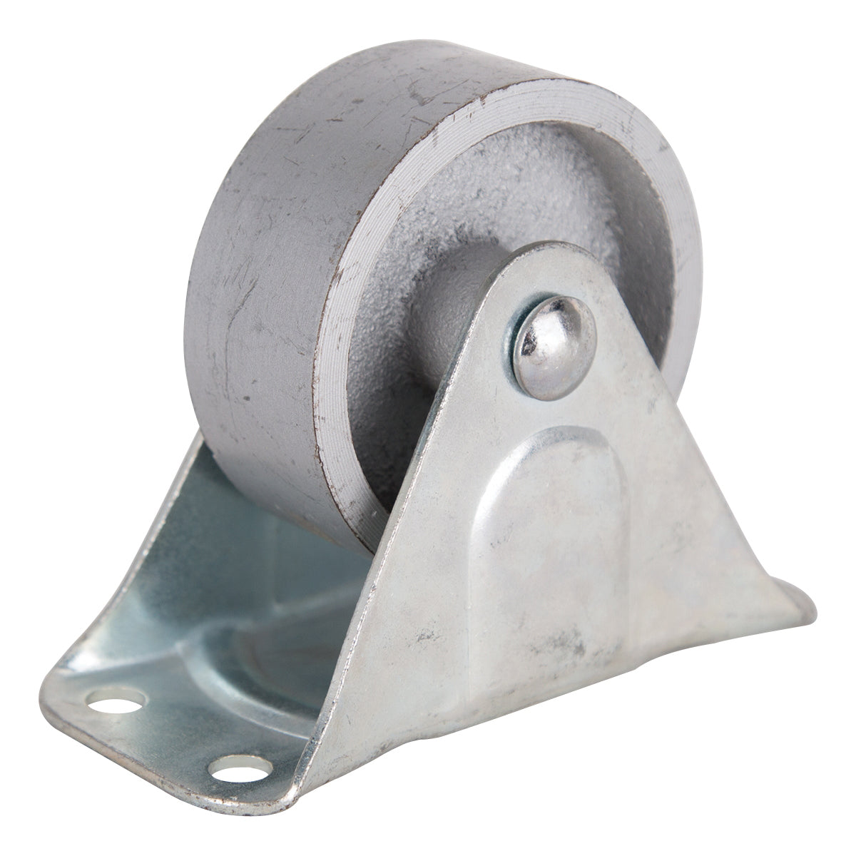 ProSource JC-S03 Rigid Caster, 3 in Dia Wheel, 1-1/4 in W Wheel, Steel Wheel, Gray, 250 lb, Steel Housing Material