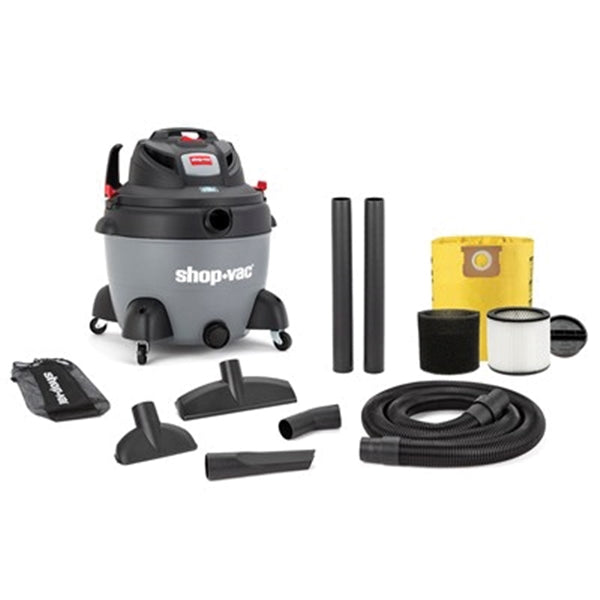 Shop-Vac 8252600 Wet and Dry Vacuum, 16 gal Vacuum, Cartridge Filter, 6.5 hp, 120 V