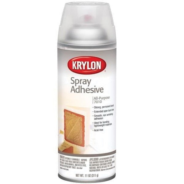 Krylon K07010 Spray Adhesive, 2 hr Curing, 11 oz Aerosol Can