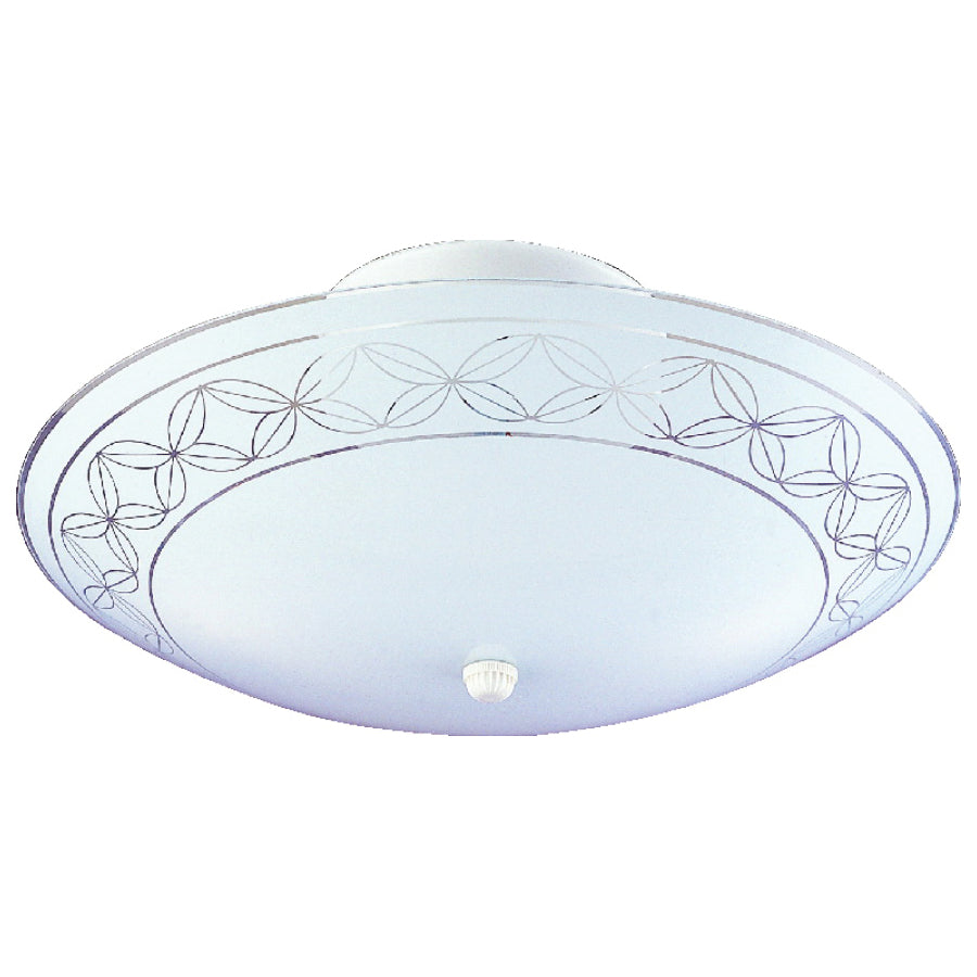 Boston Harbor F98WH02-1204H3L Two Light Ceiling Fixture, 120 V, 60 W, 2-Lamp, A19 or CFL Lamp, White Fixture