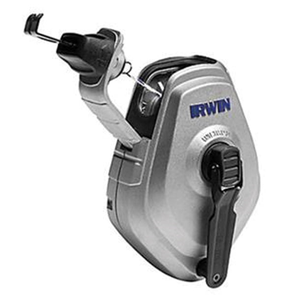 IRWIN STRAIT-LINE MACH6 Series 1932890 Chalk Reel and Chalk Combo, 100 ft L Line, Black/White Line, 6:1 Gear Ratio