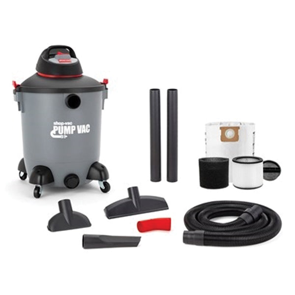 Shop-Vac 5822400 Pump Utility Wet and Dry Vacuum, 14 gal Vacuum, Cartridge Filter, 6 hp, 120 V